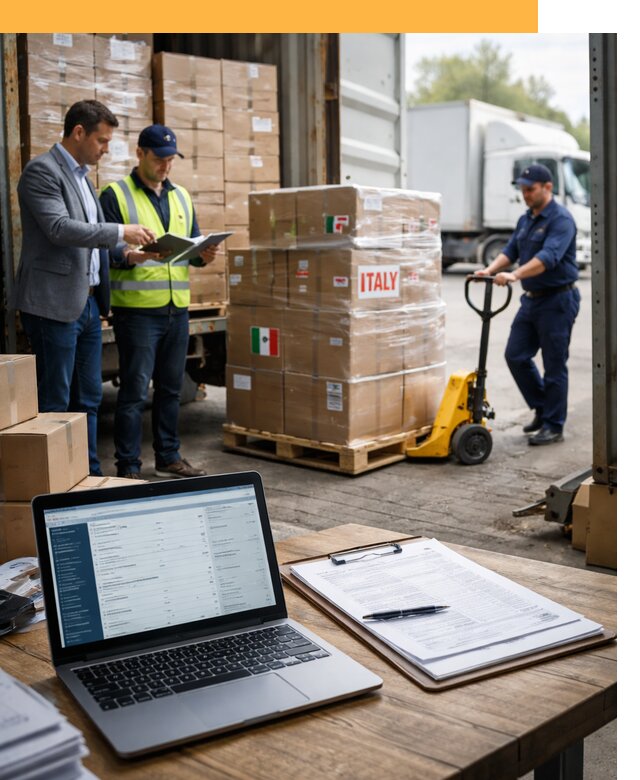 Доставка грузов из Италии: морские и авиаперевозки от 18203