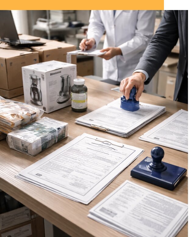 Сертификация импортных товаров от 12136 с таможенным сопровождением